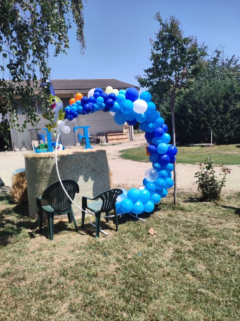 Arco di palloncini per festa di compleanno bambino