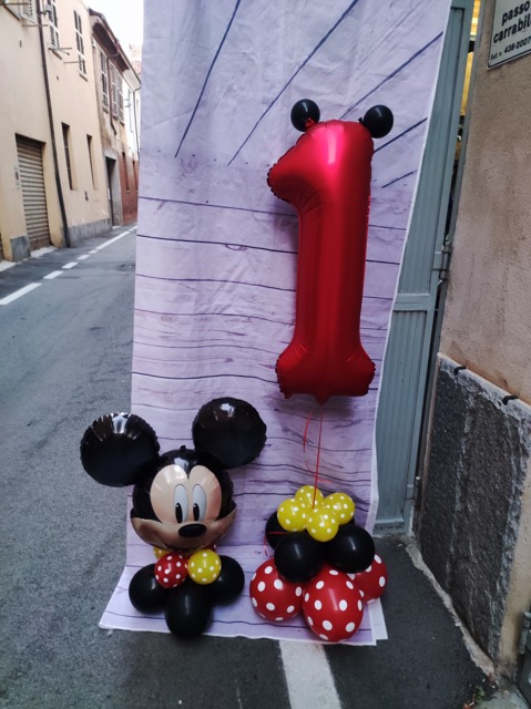 Composizione palloncini con topolino