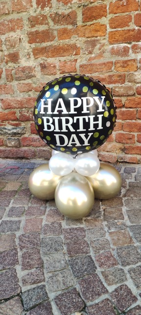 Composizione palloncini fashion oro compleanno