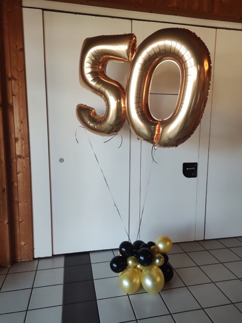 Composizione palloncini festa compleanno 50 anni