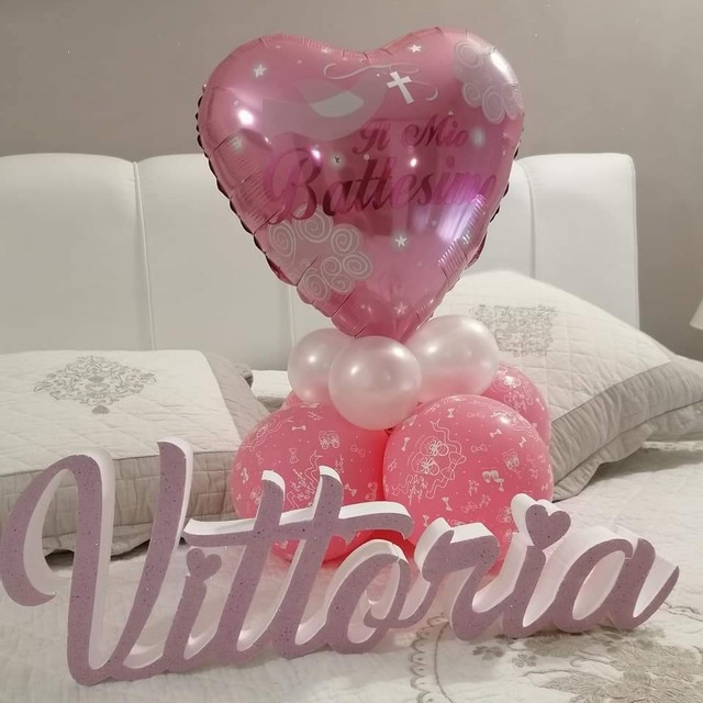 Palloncini per battesimo bambina