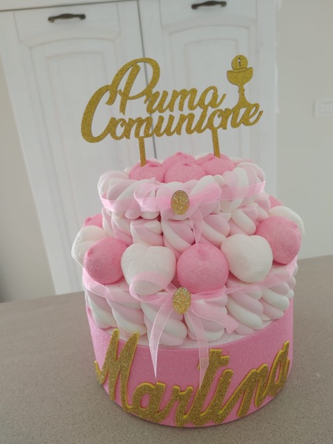 Torta di marshmallow prima comunione